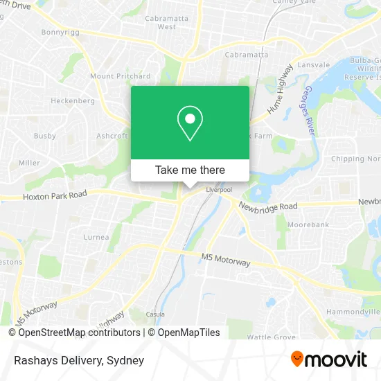 Rashays Delivery map