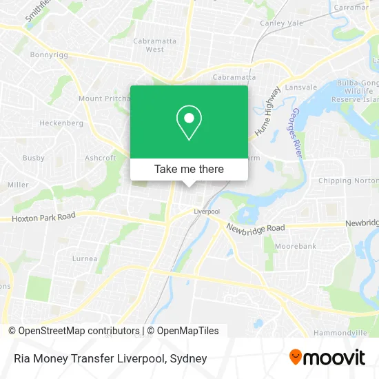 Ria Money Transfer Liverpool map