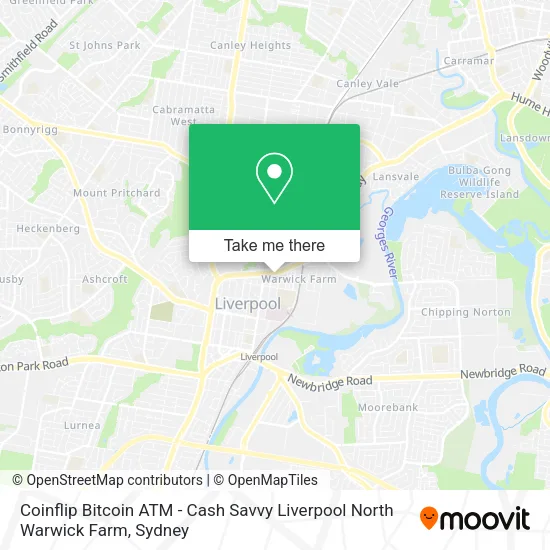 Coinflip Bitcoin ATM - Cash Savvy Liverpool North Warwick Farm map