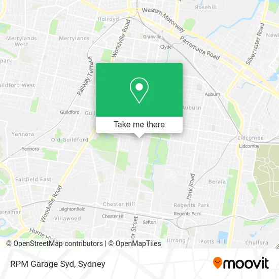 RPM Garage Syd map