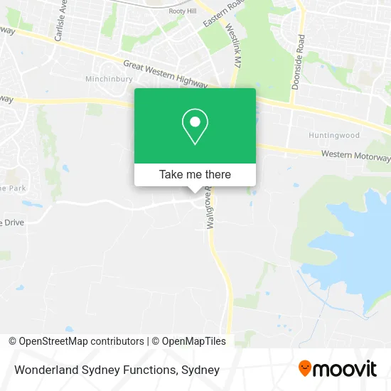 Wonderland Sydney Functions map
