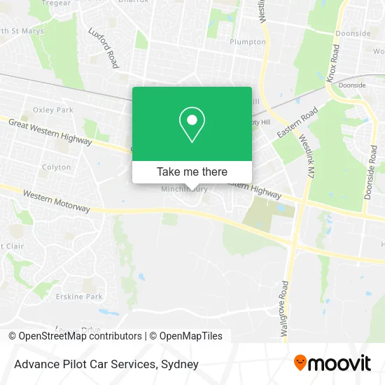 Advance Pilot Car Services map