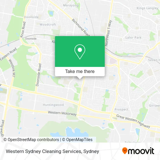 Western Sydney Cleaning Services map
