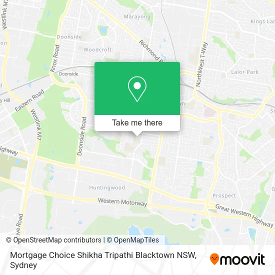 Mortgage Choice Shikha Tripathi Blacktown NSW map