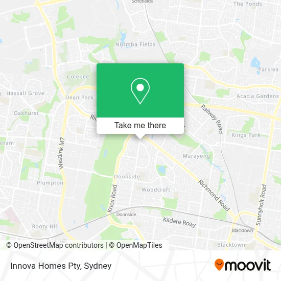 Mapa Innova Homes Pty