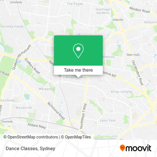 Dance Classes map