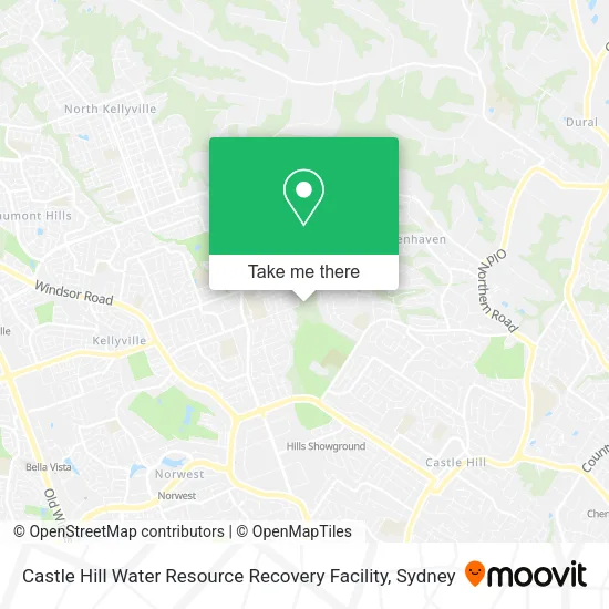 Castle Hill Water Resource Recovery Facility map