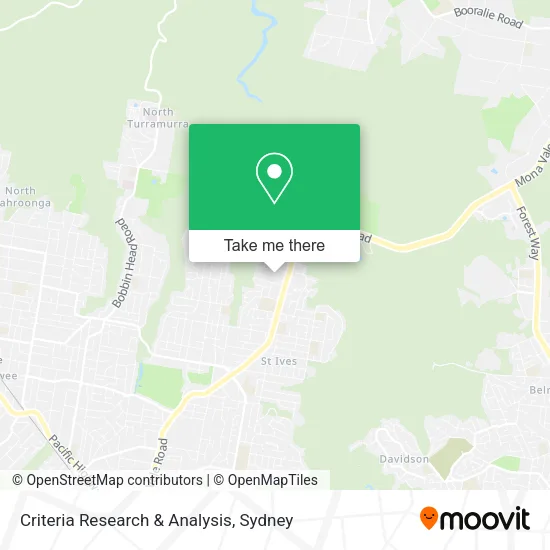 Criteria Research & Analysis map