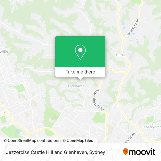 Jazzercise Castle Hill and Glenhaven map