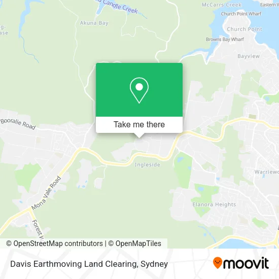 Davis Earthmoving Land Clearing map
