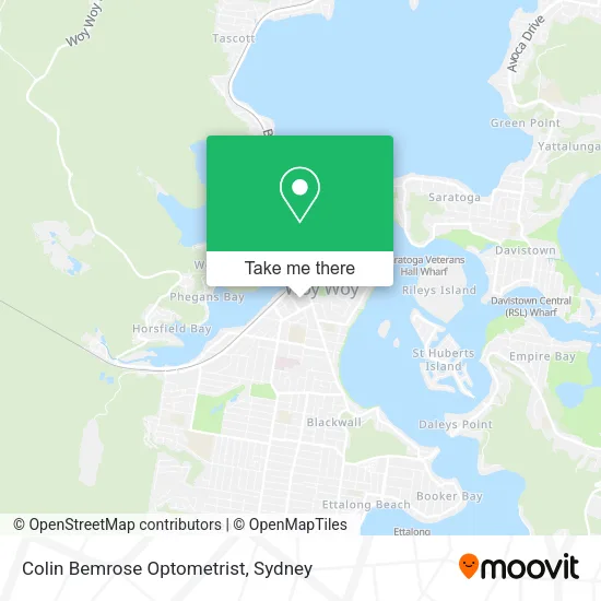 Colin Bemrose Optometrist map