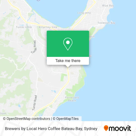 Brewers by Local Hero Coffee Bateau Bay map