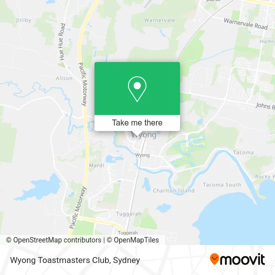 Wyong Toastmasters Club map