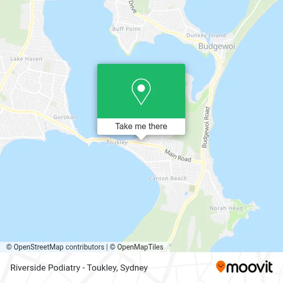Riverside Podiatry - Toukley map