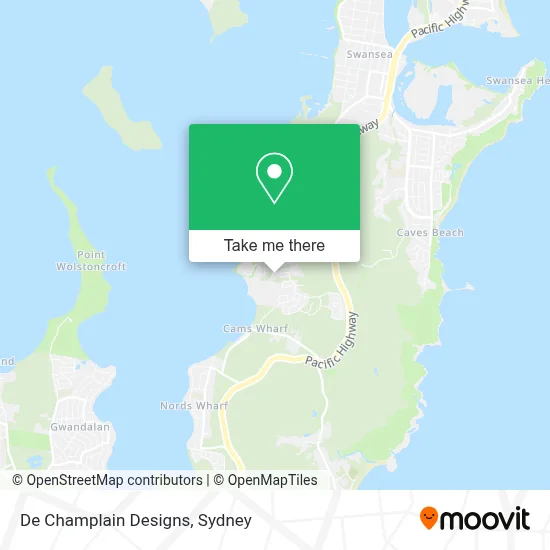 De Champlain Designs map