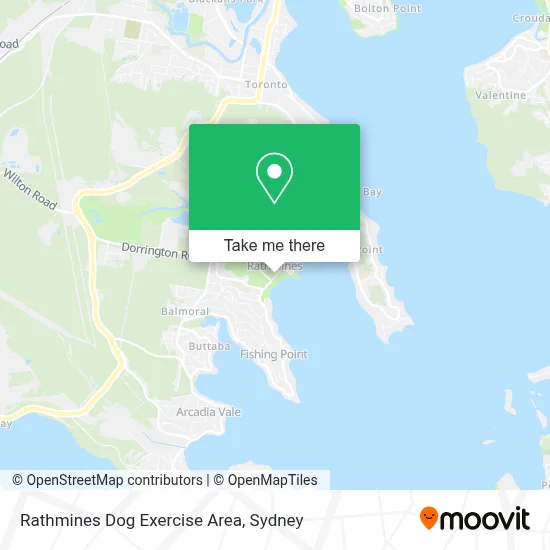 Rathmines Dog Exercise Area map