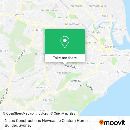 Nisus Constructions Newcastle Custom Home Builder map