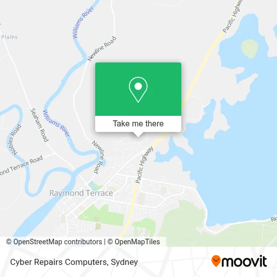 Mapa Cyber Repairs Computers