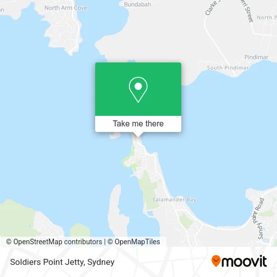 Soldiers Point Jetty map