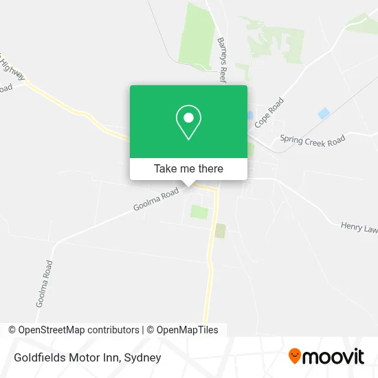 Mapa Goldfields Motor Inn