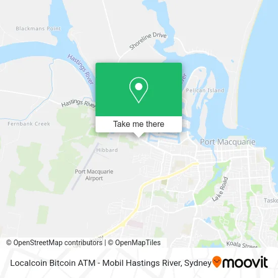 Localcoin Bitcoin ATM - Mobil Hastings River map