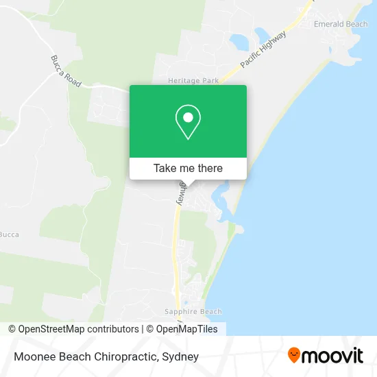 Moonee Beach Chiropractic map