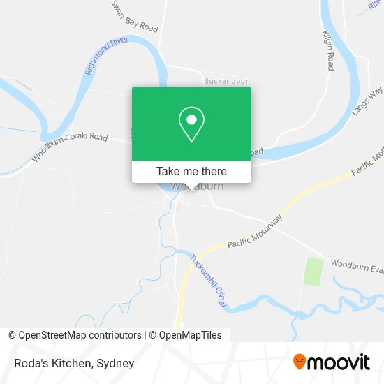 Roda's Kitchen map