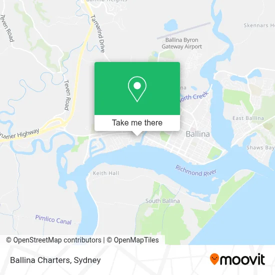 Mapa Ballina Charters