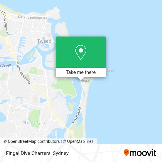 Fingal Dive Charters map