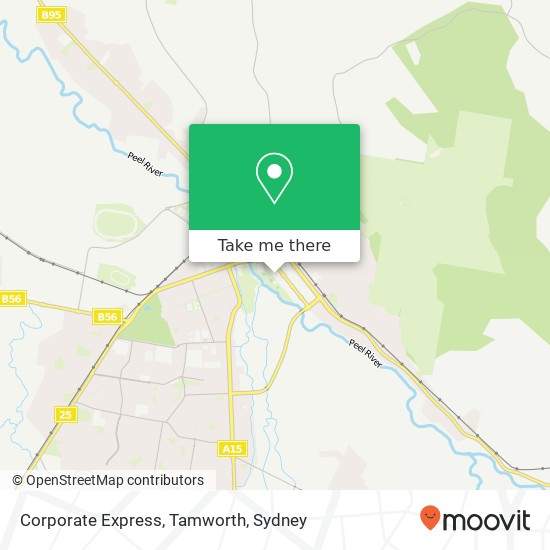 Corporate Express, Tamworth map
