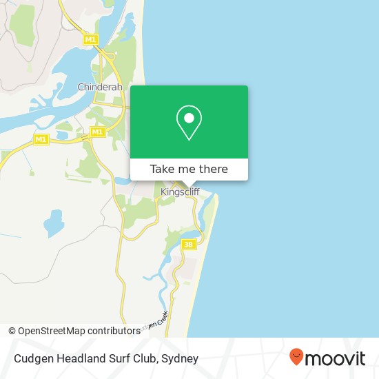 Mapa Cudgen Headland Surf Club