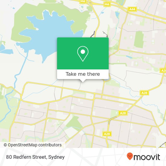 80 Redfern Street map