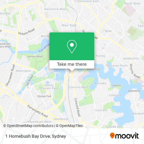 Mapa 1 Homebush Bay Drive