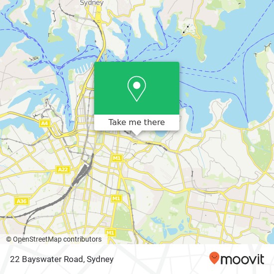 Mapa 22 Bayswater Road