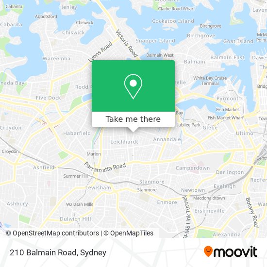 Mapa 210 Balmain Road