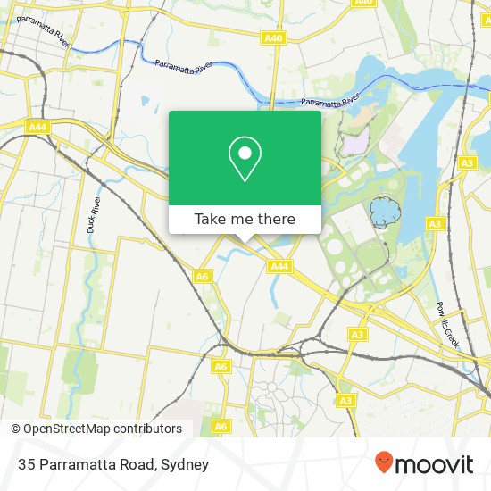 Mapa 35 Parramatta Road