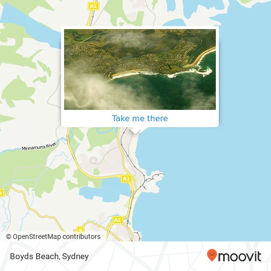 Boyds Beach map