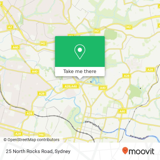 25 North Rocks Road map