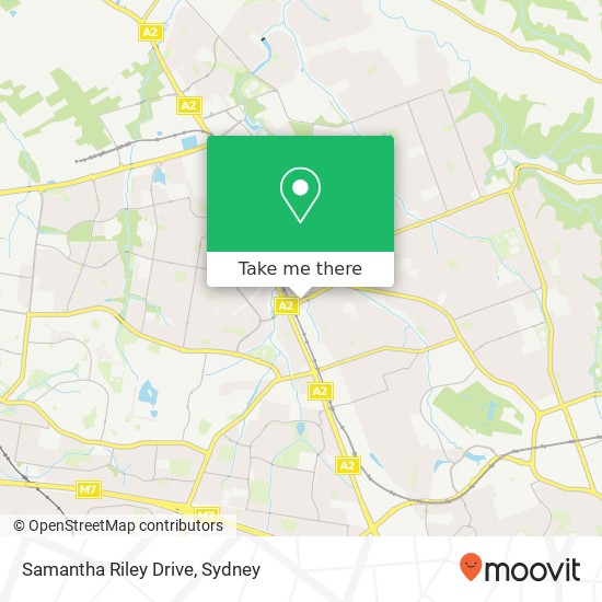 Mapa Samantha Riley Drive