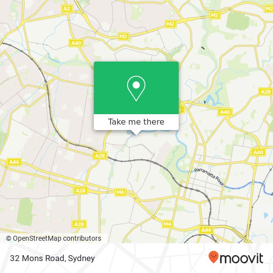 Mapa 32 Mons Road
