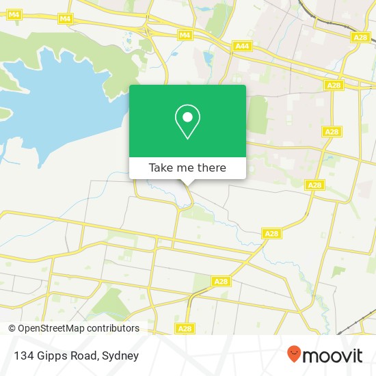 Mapa 134 Gipps Road