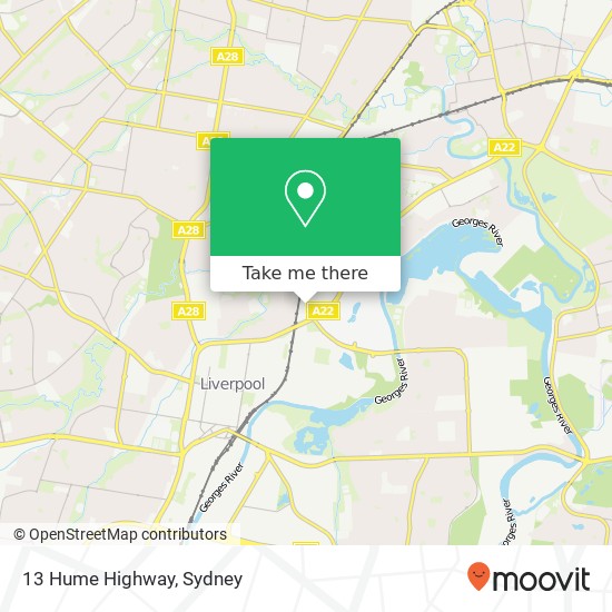 13 Hume Highway map