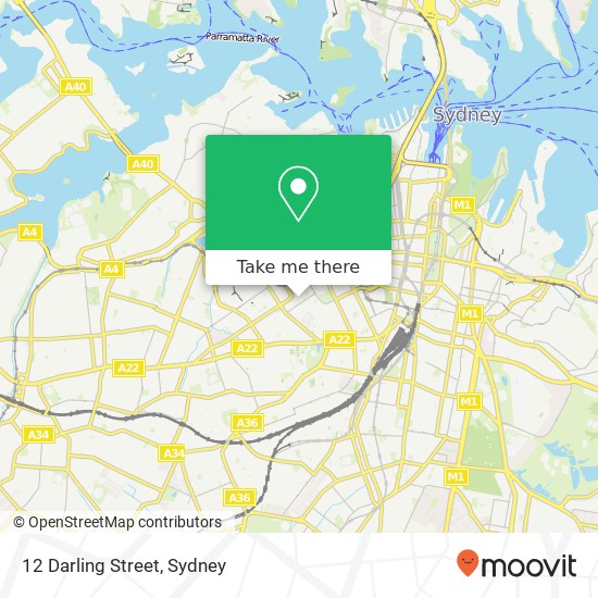 Mapa 12 Darling Street