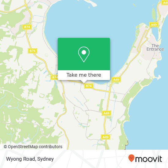 Mapa Wyong Road