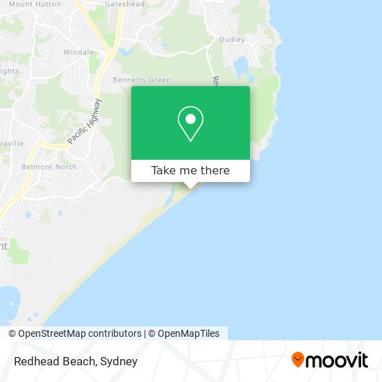 Redhead Beach map