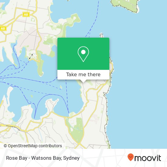Mapa Rose Bay - Watsons Bay
