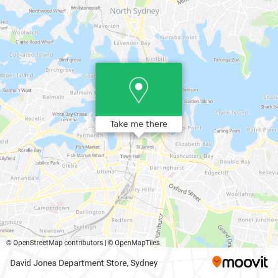 David Jones Department Store map