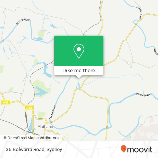 Mapa 36 Bolwarra Road