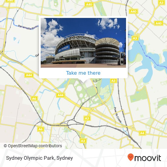 Sydney Olympic Park map