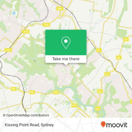 Mapa Kissing Point Road